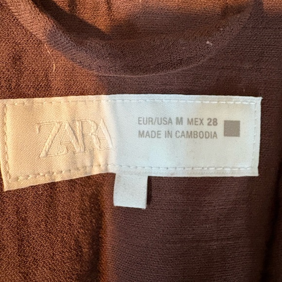 Zara Brown Short Sleeve Blazer - Picture 3 of 5